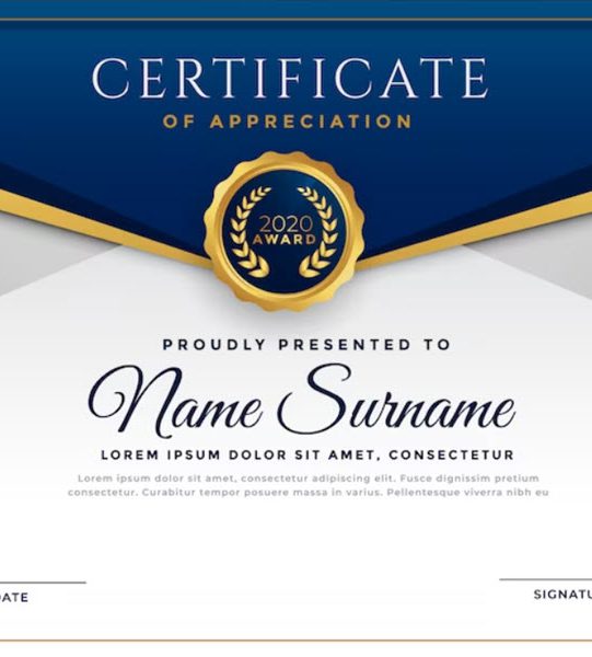 certificate